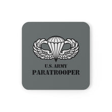Load image into Gallery viewer, U.S. Army Paratrooper Badge Corkwood Coaster Set