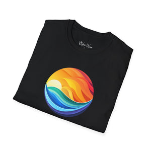 Colorful Sunset Minimalist Art | Unisex Softstyle T-Shirt