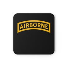 Load image into Gallery viewer, U.S. Army 173rd Airborne Yellow Tab Corkwood Coaster Set