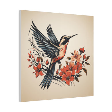 Vintage Bird Wall Art | Square Matte Canvas