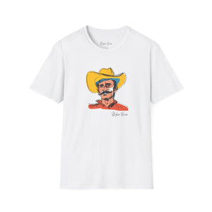 Retro Cowboy Sketch | Unisex Softstyle T-Shirt