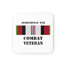 Load image into Gallery viewer, Afghanistan War Combat Veteran Corkwood Coaster Set