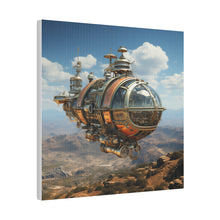 Load image into Gallery viewer, Steampunk Airship Wall Art | Square Matte Canvas