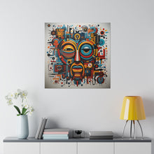 Load image into Gallery viewer, Abstract Colorful Tribal Wall Art | Square Matte Canvas