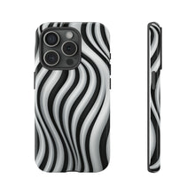 Load image into Gallery viewer, Funky Lines Black and White | iPhone, Samsung Galaxy, and Google Pixel Tough Cases