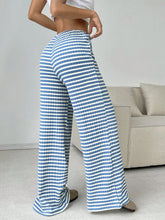 Load image into Gallery viewer, Tied Striped Wide Leg Pants