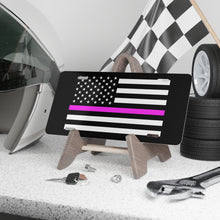 Load image into Gallery viewer, Pink Stripe American Flag Vanity Plate