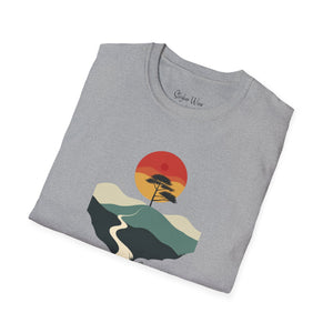 Sunset on the Savanna Minimalist Art | Unisex Softstyle T-Shirt