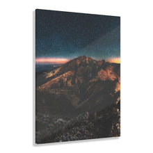 Load image into Gallery viewer, Mountain At Night Under A Starry Sky Acrylic Prints