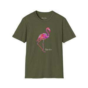 Neon Flamingo Pop Art | Unisex Softstyle T-Shirt