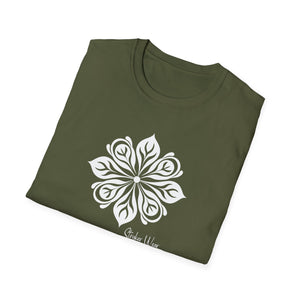 Tribal Flower White | Unisex Softstyle T-Shirt