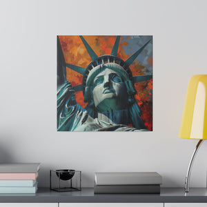 Lady Liberty 2 Wall Art | Square Matte Canvas