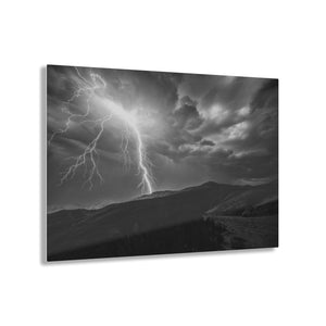 Mountain Thunderstorm Black & White Acrylic Prints