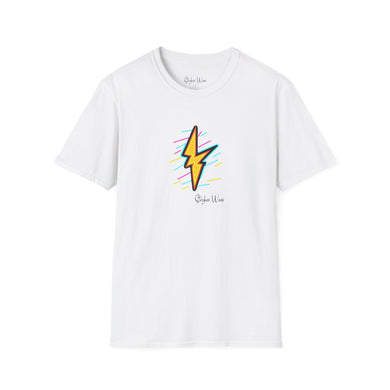 Retro Neon Lighting Bolt | Unisex Softstyle T-Shirt