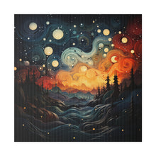 Load image into Gallery viewer, Swirling Night Wall Art | Square Matte Canvas