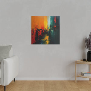 Abstract Hallway Wall Art | Square Matte Canvas