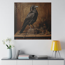 Load image into Gallery viewer, Raven on s Writing Desk Wall Art | Square Matte Canvas