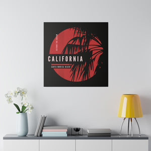 California Red Wall Art | Square Matte Canvas