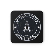 Load image into Gallery viewer, U.S. Space Force Emblem Corkwood Coaster Set