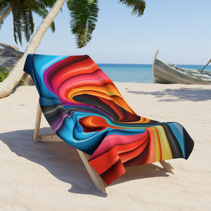 Funky Swirls Beach Towel