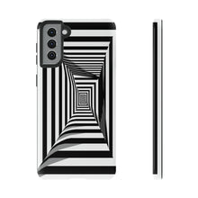 Load image into Gallery viewer, Black &amp; White Framed Illusion | iPhone, Samsung Galaxy, and Google Pixel Tough C