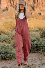Load image into Gallery viewer, Double Take V-Neck Sleeveless Jumpsuit with Pocket