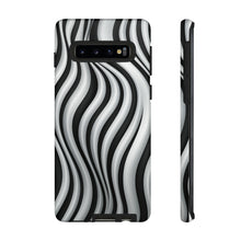 Load image into Gallery viewer, Funky Lines Black and White | iPhone, Samsung Galaxy, and Google Pixel Tough Cases