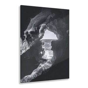 Ocean Cave Black & White Acrylic Prints