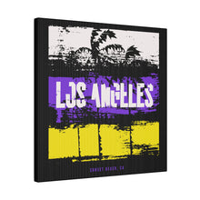 Load image into Gallery viewer, L.A. Purple &amp; Yellow Wall Art | Square Matte Canvas
