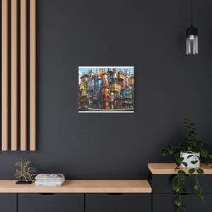 Painted City Block | Horizontal Matte Canvas