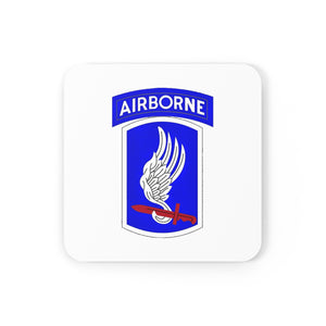 U.S. Army 173rd Airborne Division Patch Corkwood Coaster Set