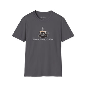 Peace, Love, Coffee | Unisex Softstyle T-Shirt