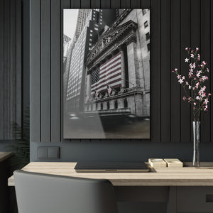 Wallstreet Street NYC Black & White Acrylic Prints