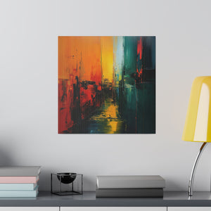 Abstract Hallway Wall Art | Square Matte Canvas