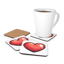 Load image into Gallery viewer, Red Heart Art Corkwood Coaster Set