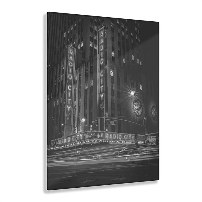 Radio City NYC Black & White Acrylic Prints