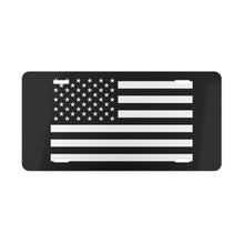 Load image into Gallery viewer, Black &amp; White American Flag Vanity Plate