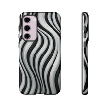 Load image into Gallery viewer, Funky Lines Black and White | iPhone, Samsung Galaxy, and Google Pixel Tough Cases