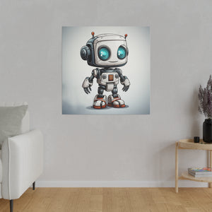 Happy Robot 2 Wall Art | Matte Canvas