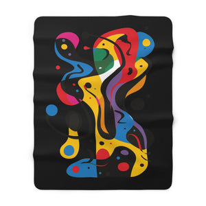 Colorful Abstract Art | Sherpa Fleece Blanket
