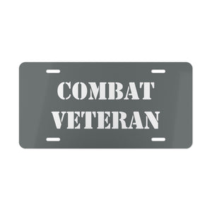 Combat Veteran Gray Vanity Plate