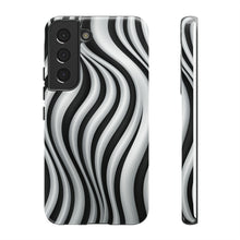 Load image into Gallery viewer, Funky Lines Black and White | iPhone, Samsung Galaxy, and Google Pixel Tough Cases