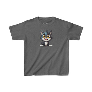 Happy Cartoon Kitty | Kids Heavy Cotton™ Tee