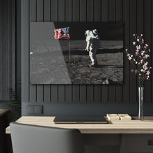 Load image into Gallery viewer, Buzz Aldrin and the U.S. Flag on the Moon Acrylic Prints