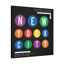 Load image into Gallery viewer, NYC Metro Colors Wall Art | Square Matte Canvas