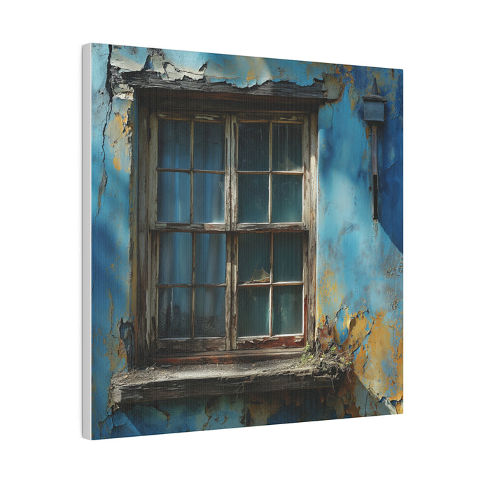 Faded Window Wall Art | Square Matte Canvas