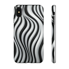 Load image into Gallery viewer, Funky Lines Black and White | iPhone, Samsung Galaxy, and Google Pixel Tough Cases