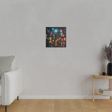 Load image into Gallery viewer, Neon Town Wall Art | Square Matte Canvas