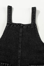 Load image into Gallery viewer, Distressed Wide Strap Denim Overalls