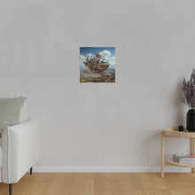 Load image into Gallery viewer, Steampunk Airship Wall Art | Square Matte Canvas